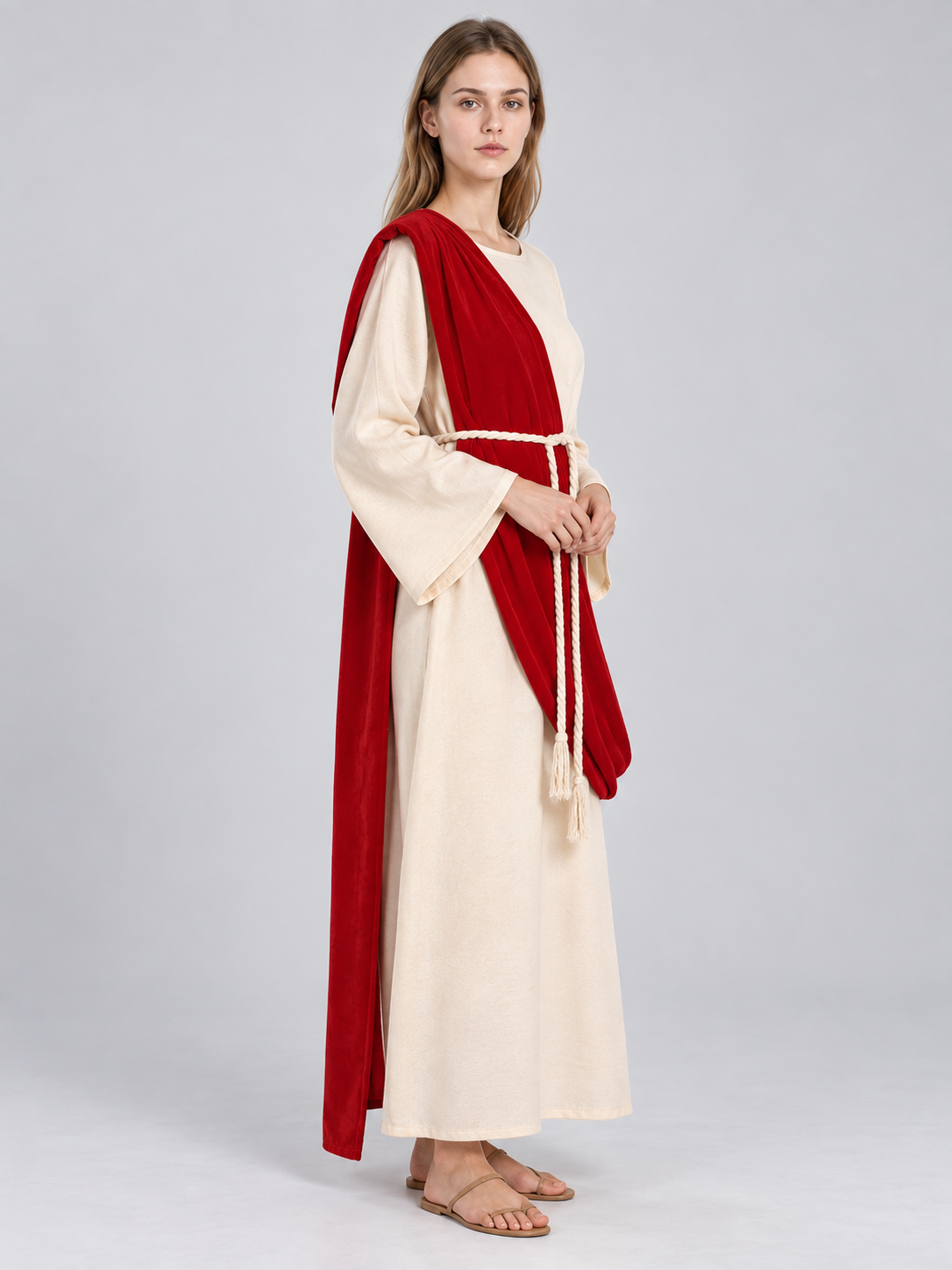 Theatrical Costume with Tunic and Red Cape