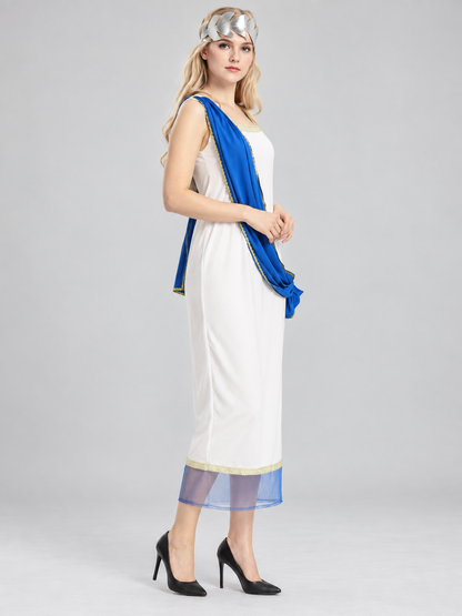Zeus Carnival Costume with Drape and Headpiece