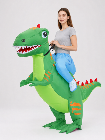 Inflatable dinosaur costume for parties and shows
