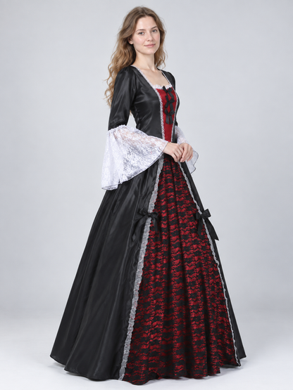 Costume: Black and Red Dress with Underskirt
