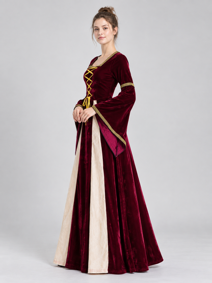 Medieval-Style Lace-Up Carnival Dress