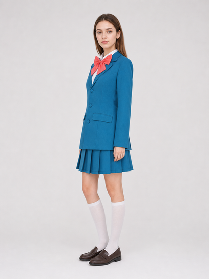 Cosplay School Uniform with Pleated Skirt