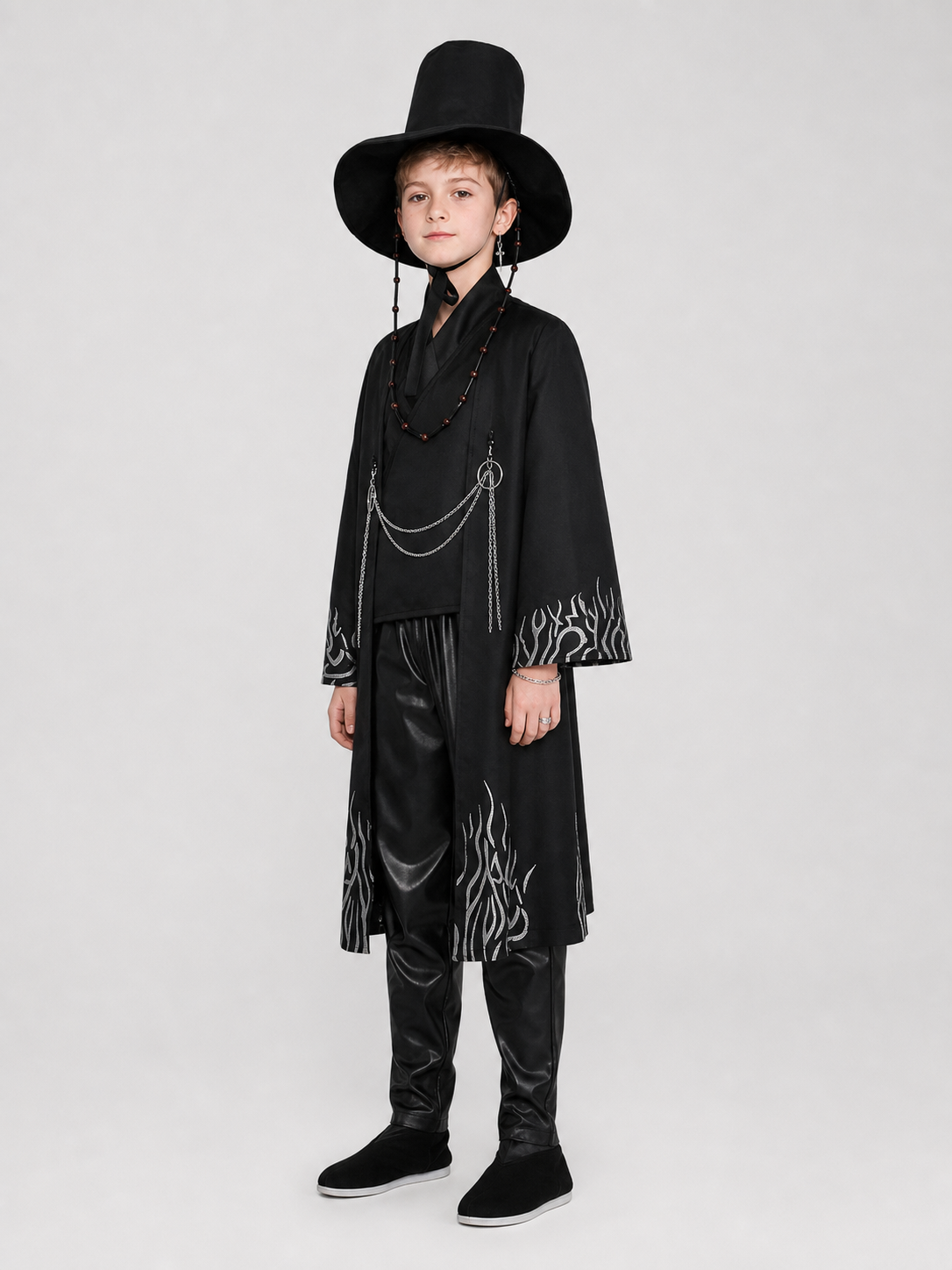 Demon Hunters Cosplay Costume, Black, Gothic side view