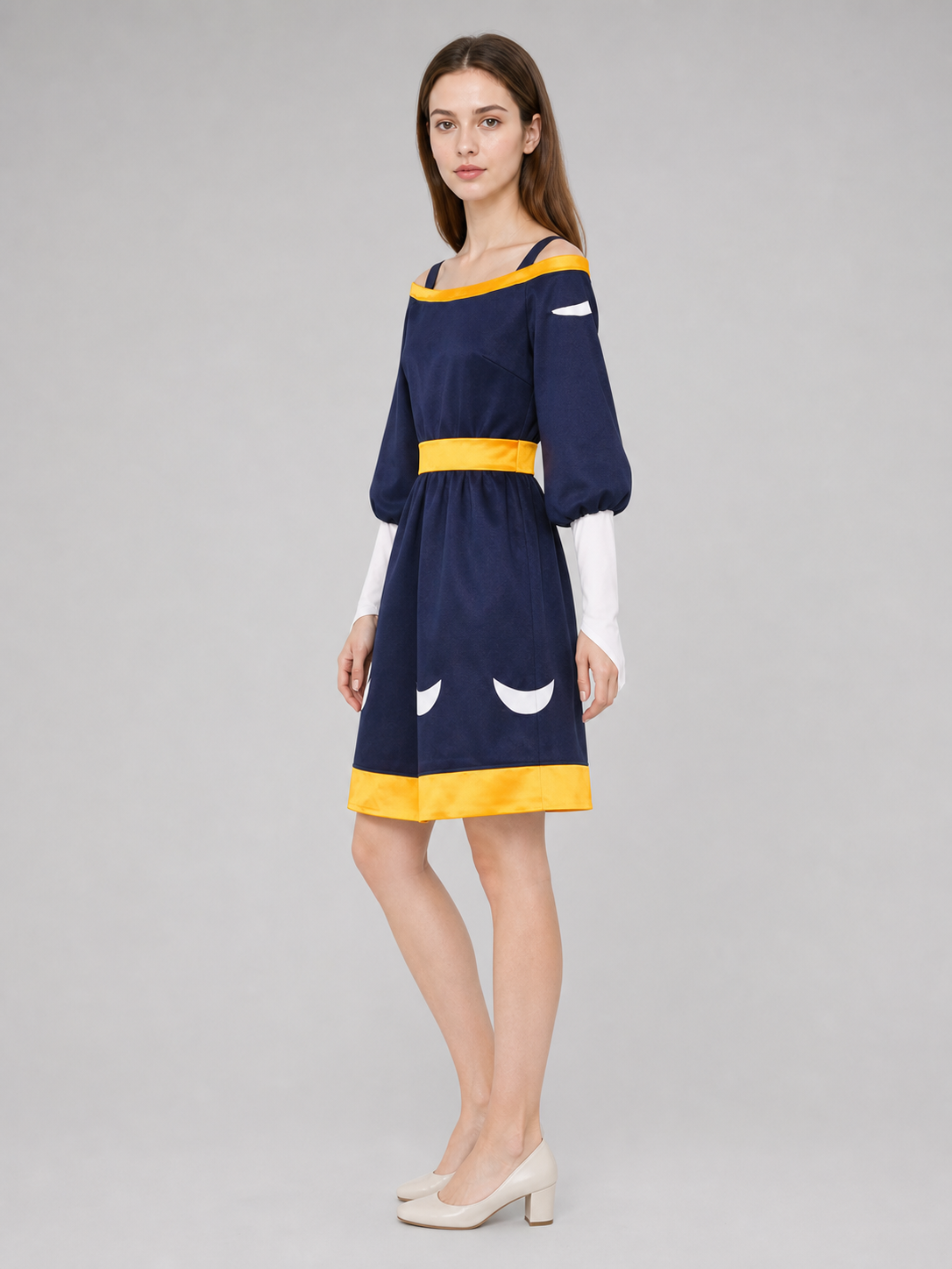 Amity cosplay costume: dress, skirt, belt, sleeves