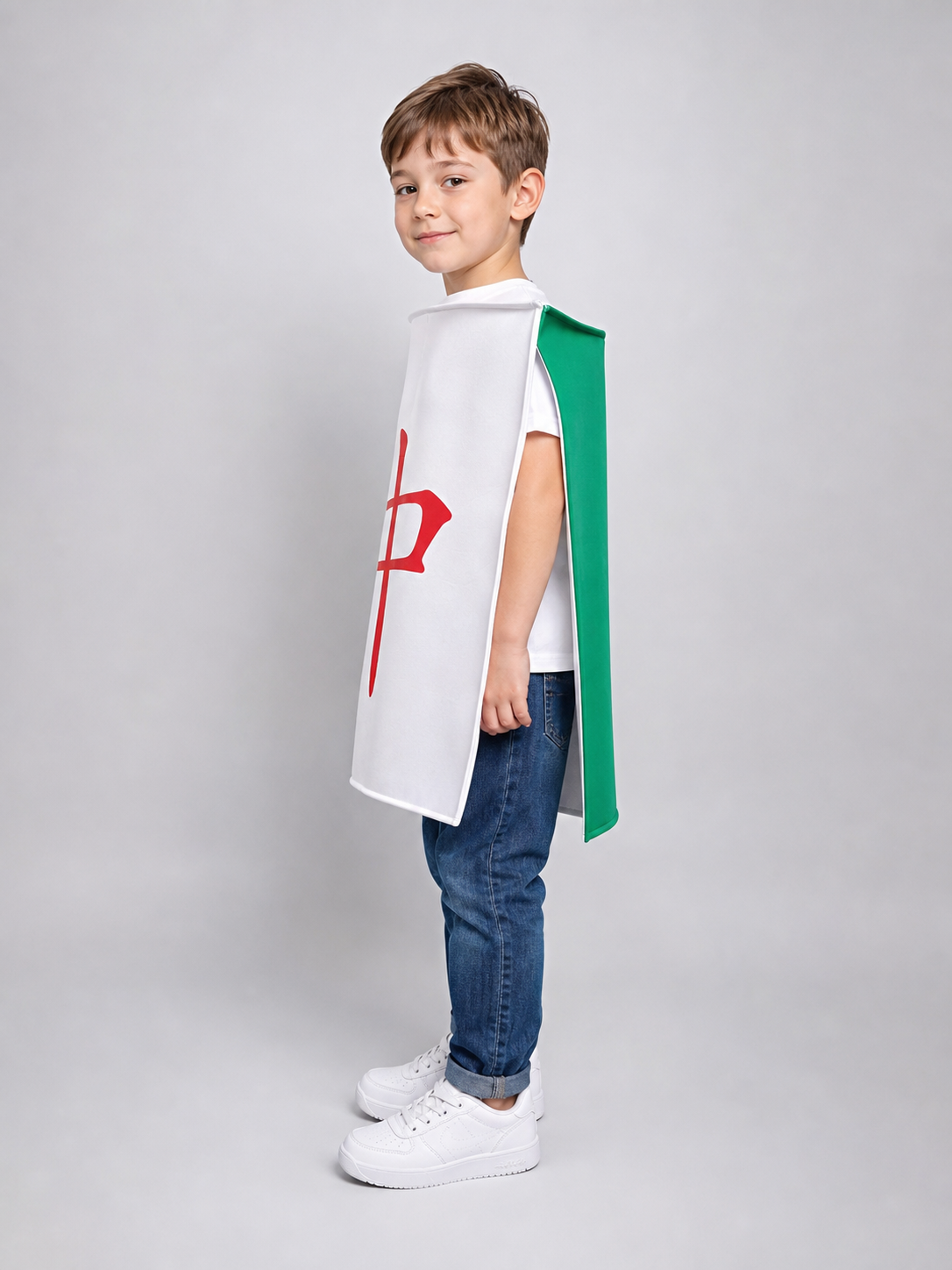 Carnival tunic with a red symbol for performances