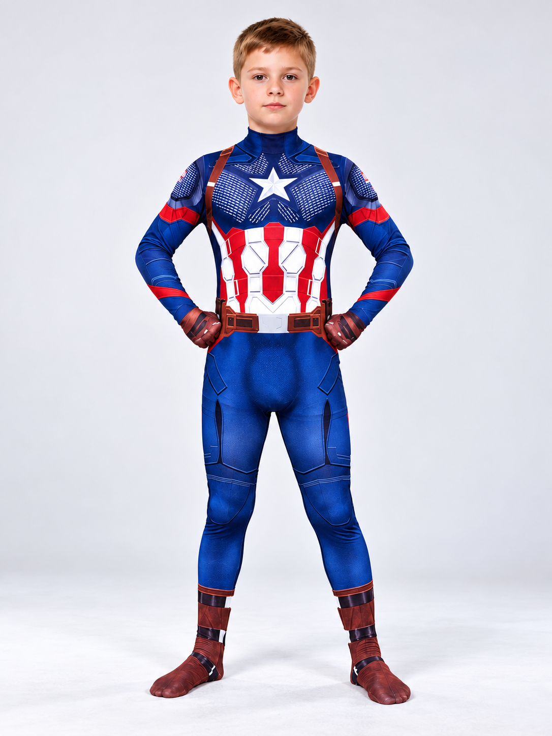 Carnival Jumpsuit Costume with White Star on Chest