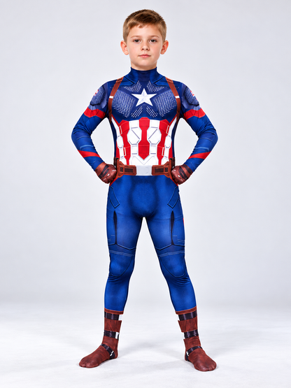 Carnival Jumpsuit Costume with White Star on Chest
