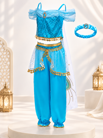 Kids' Eastern Princess Costume Turquoise