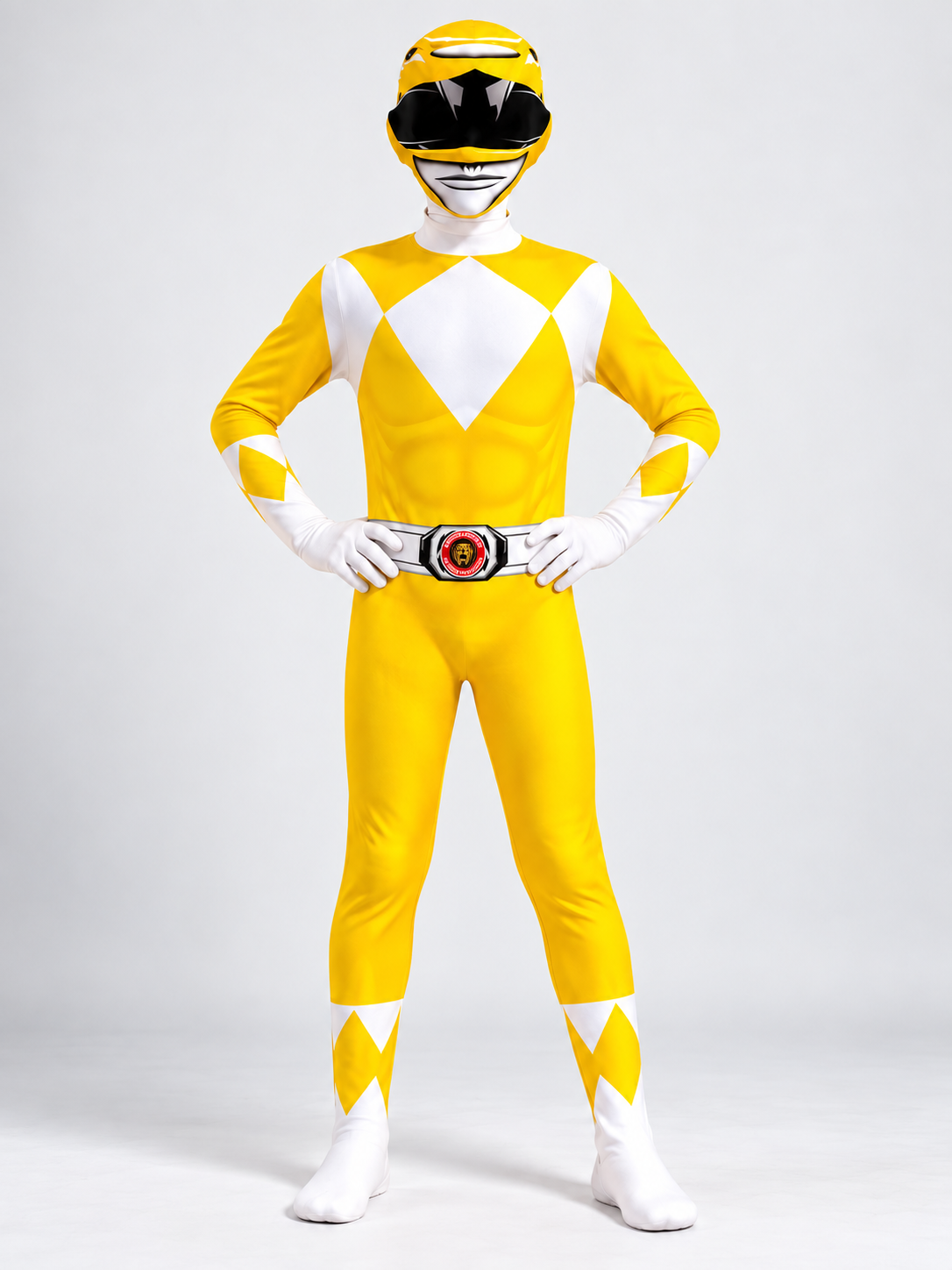 Kids' Carnival Jumpsuit Costume Yellow with Helmet