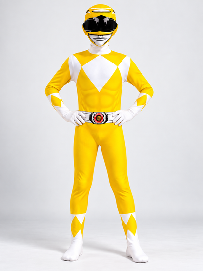 Kids' Carnival Jumpsuit Costume Yellow with Helmet