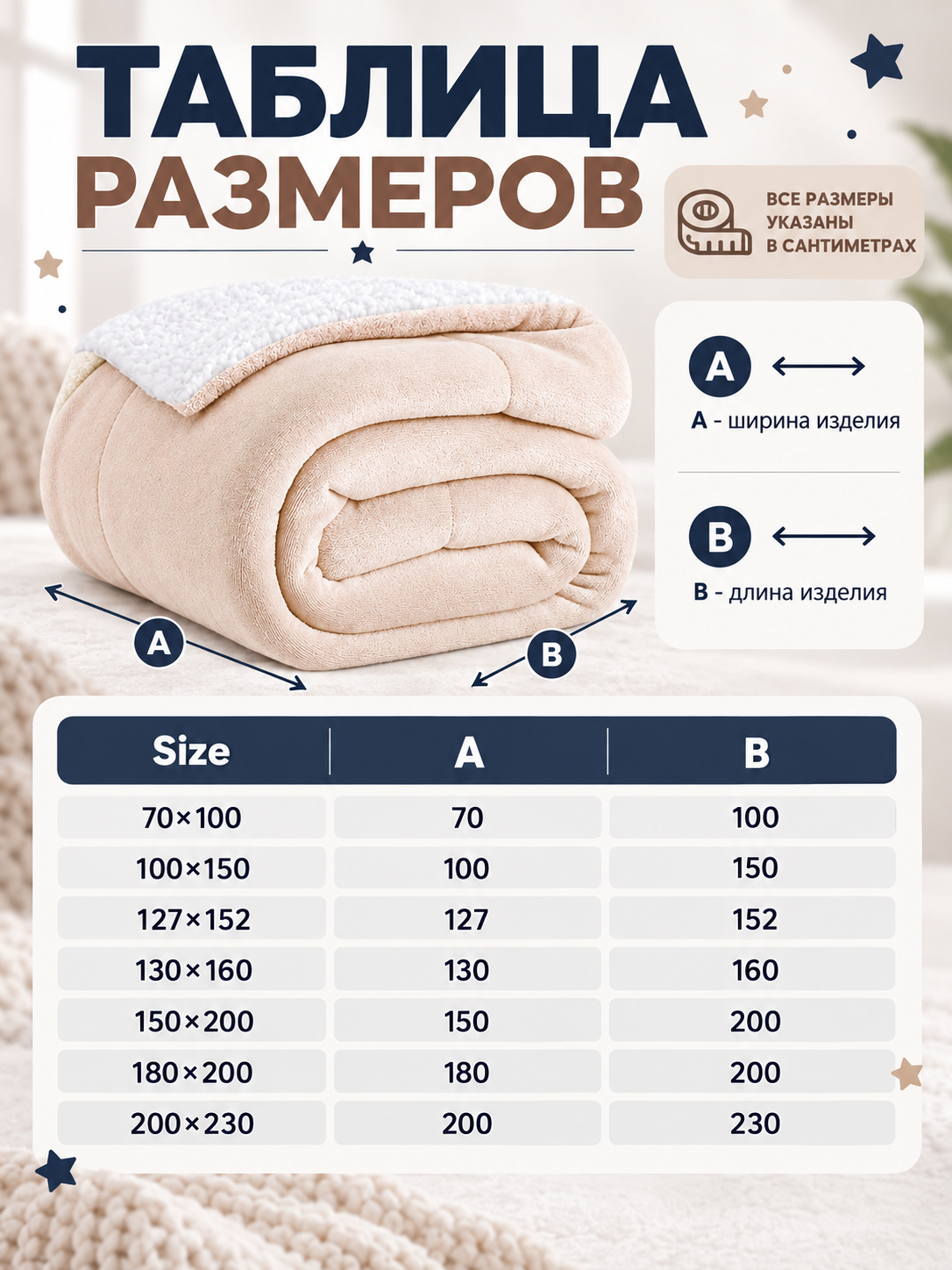 Two-Layer Reversible Flannel and Sherpa Blanket, Beige
