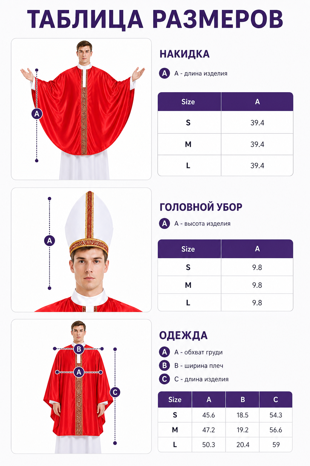 Papal-Style Ceremonial Costume Set With Red Robe, White Undergarment And Pointed Mitre Hat For Stage, Film And Themed Events