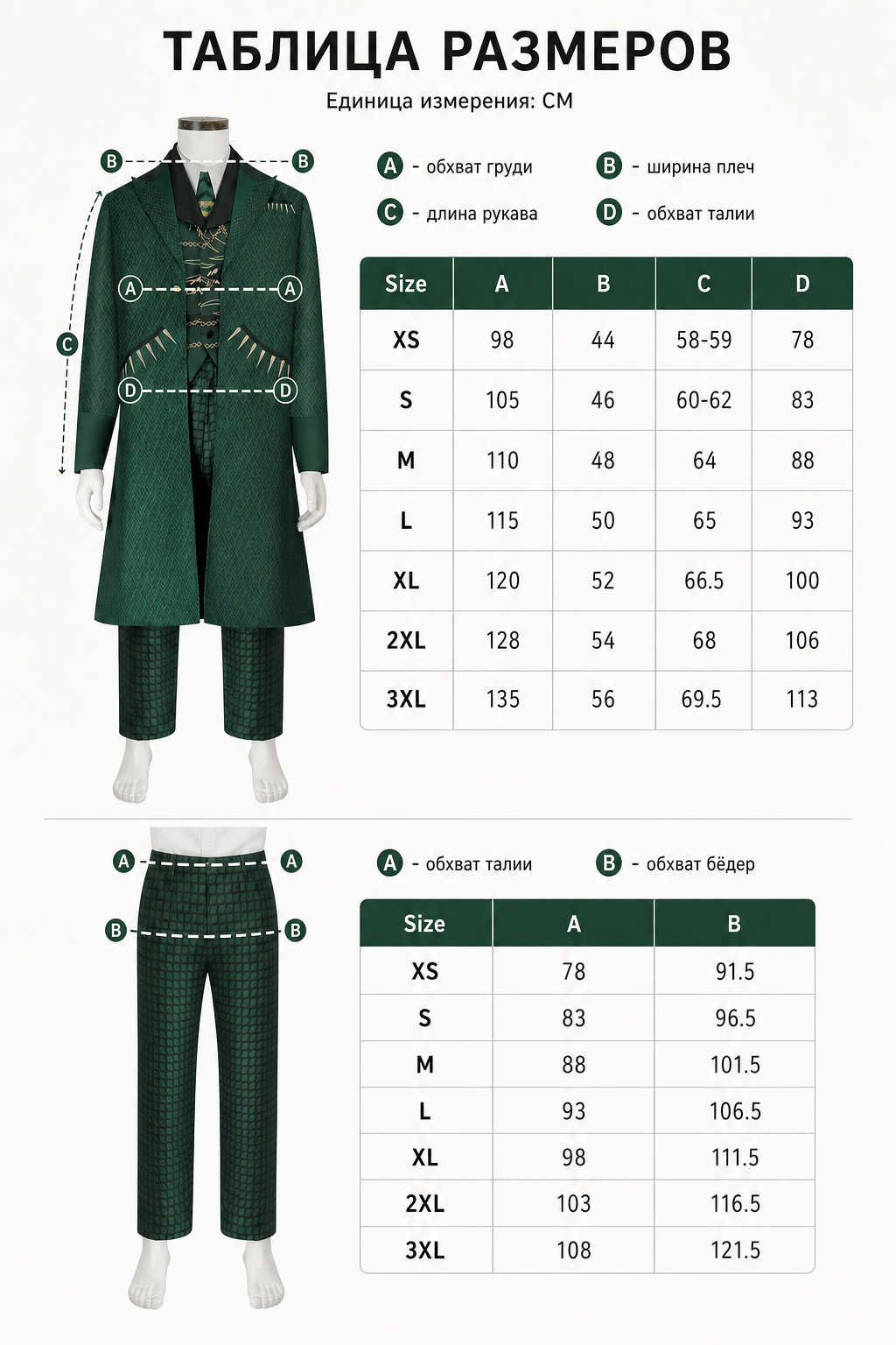 The Wizard of Oz Cosplay Costume, Green Set