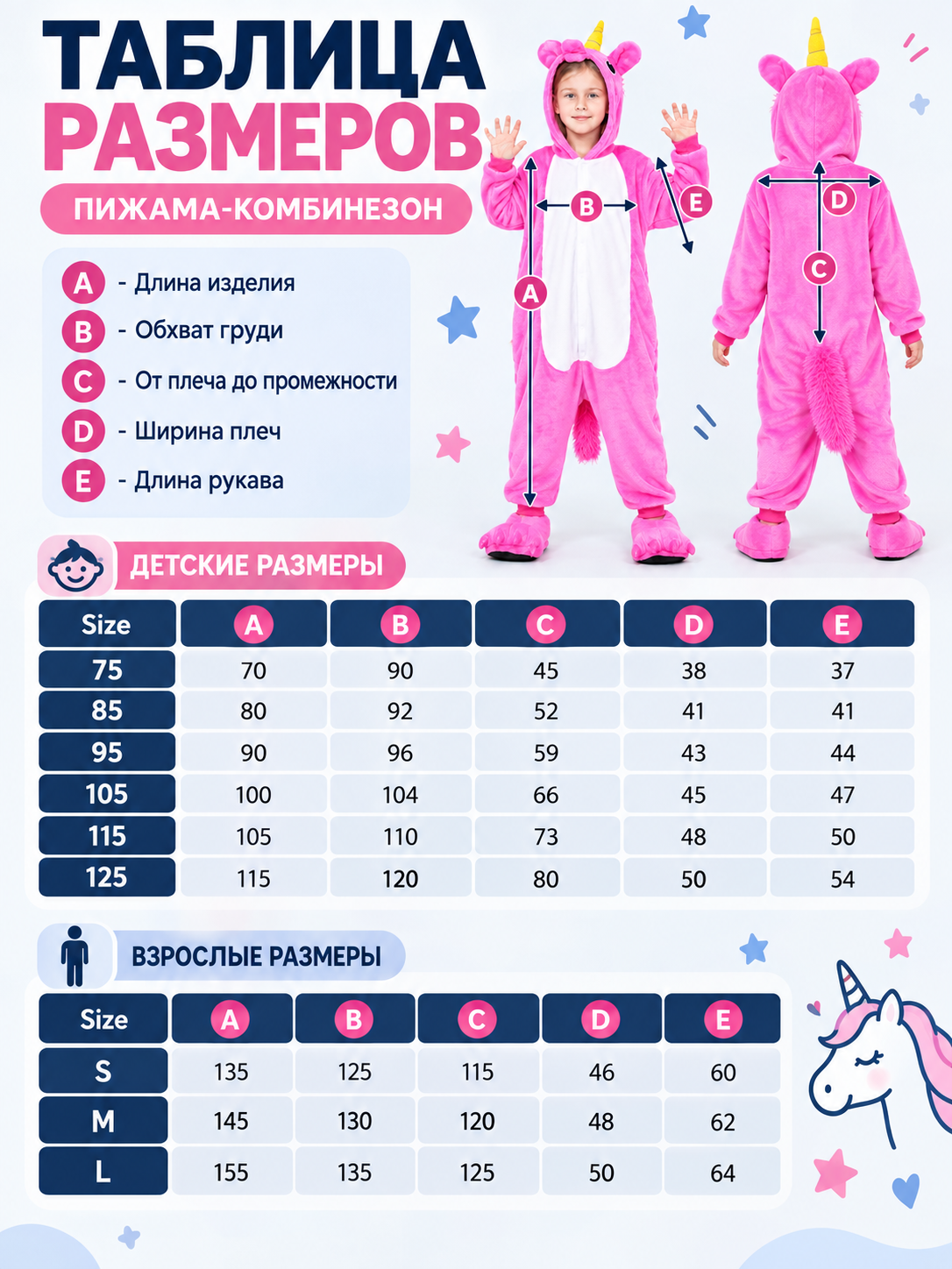 Kids' Unicorn Hooded Pajama Jumpsuit with Tail