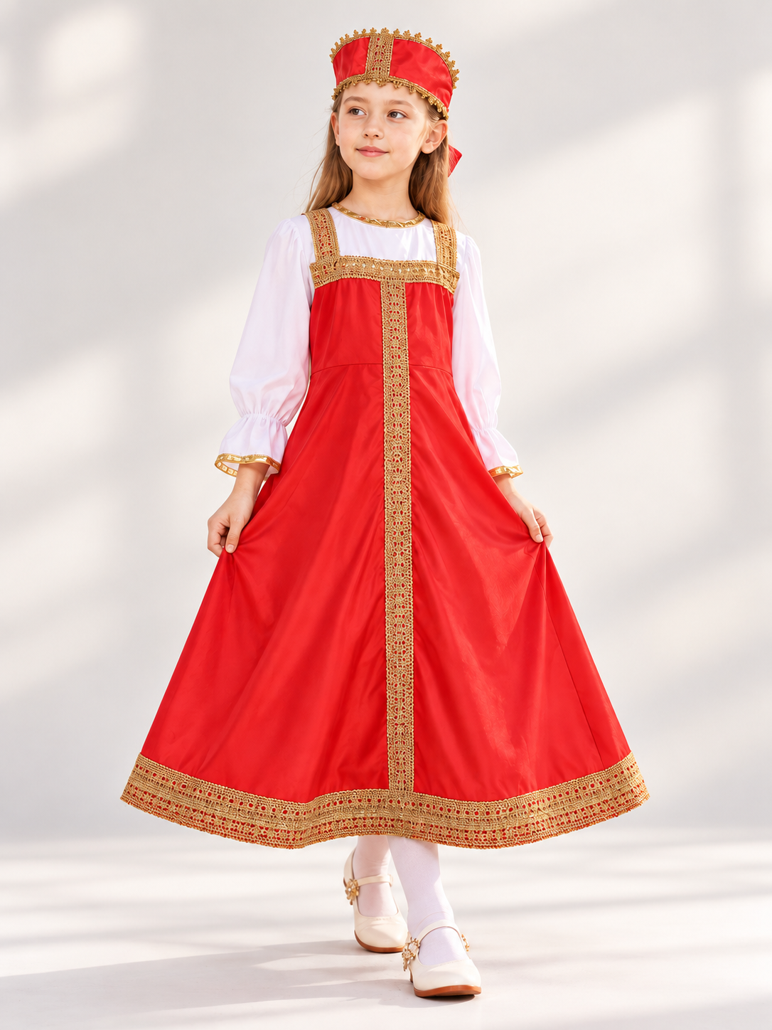 Red Carnival Dress with Headpiece size guide