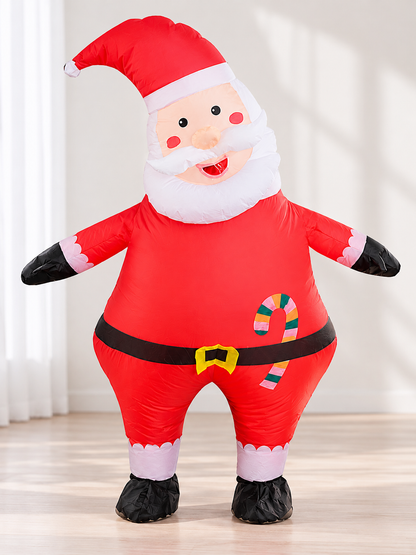 Inflatable Santa Claus Costume with Hat and Belt