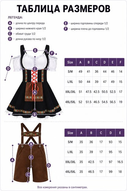 German-Style Costume Dress with Apron