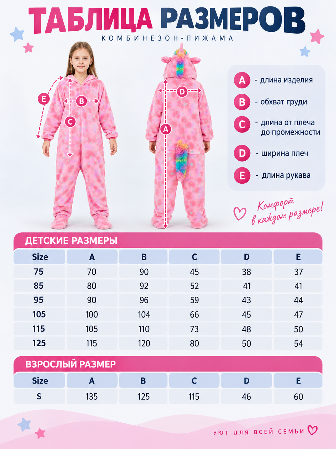 Kids' Hooded Unicorn Jumpsuit Pajama, Pink