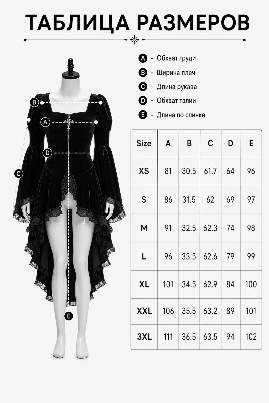 Gothic Cosplay Dress with Lace and Zipper