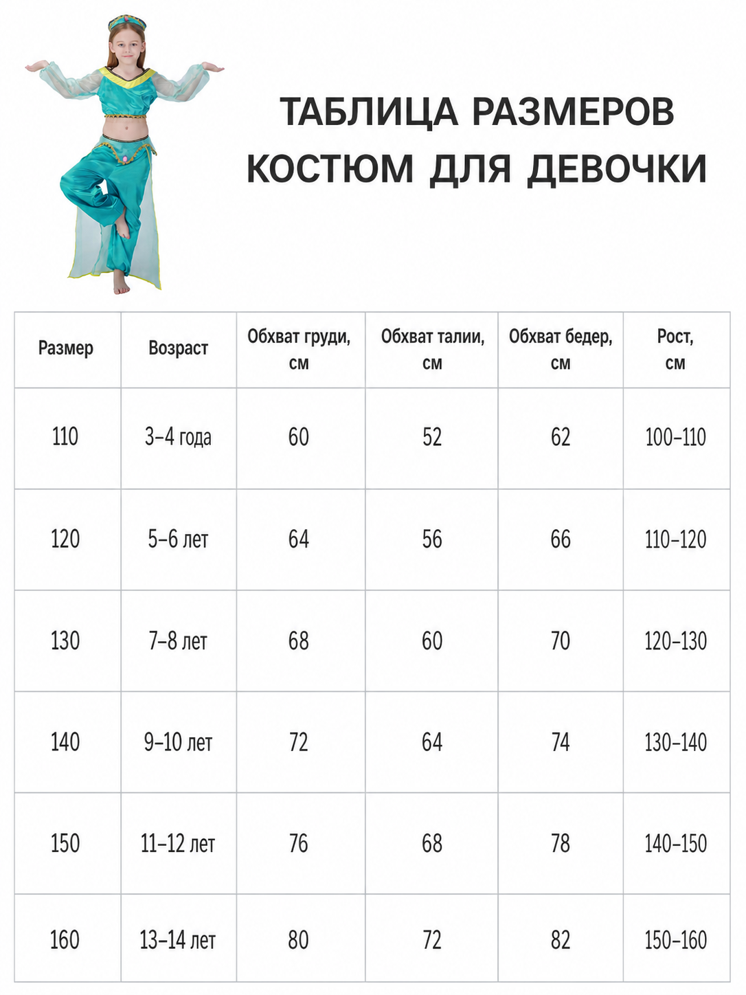 Children's dance costume, green, with headband