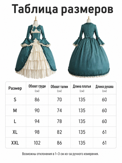 Victorian-Style Ball Gown with Ruffles