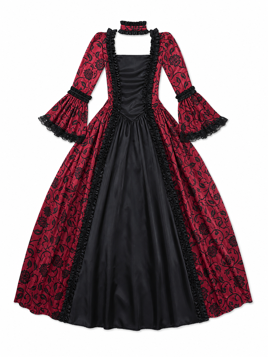 Long Gothic Victorian-Style Dress
