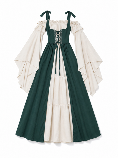 Layered Renaissance-Style Costume Dress