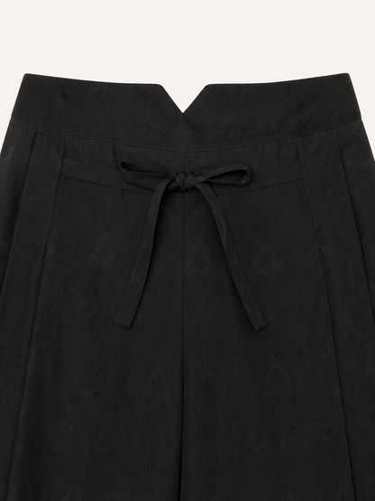 Straight-Leg Pants with Jacquard Pattern