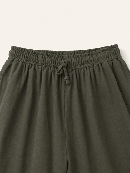 Relaxed-Fit Cargo Pants with Drawstring Cuffs