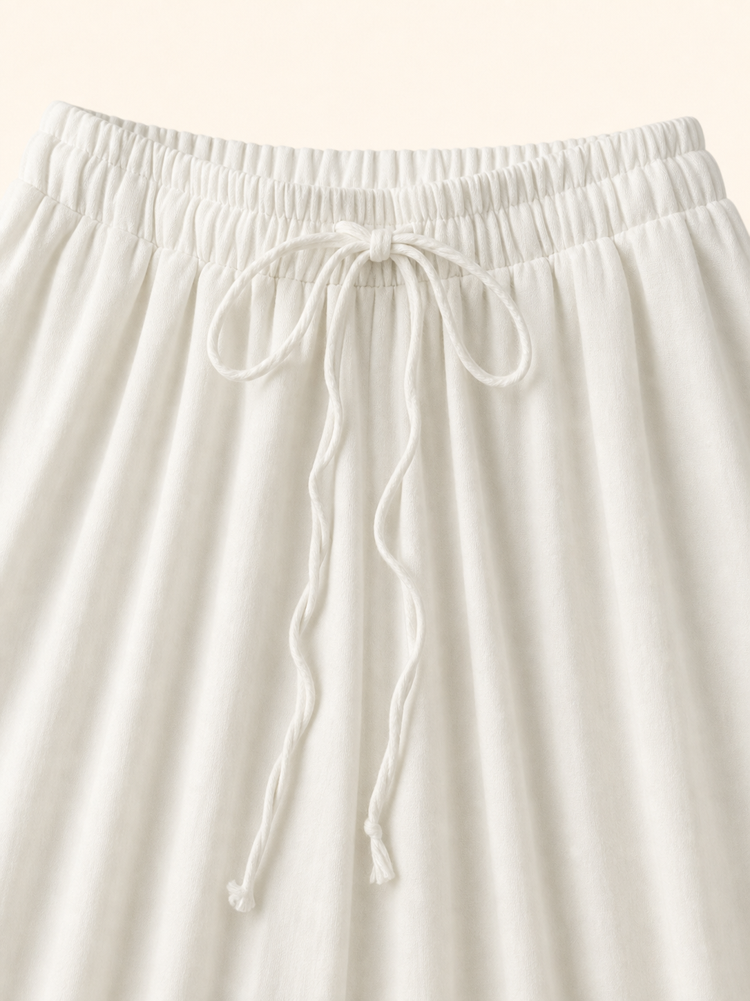 High-Waisted Wide-Leg Drawstring Pants