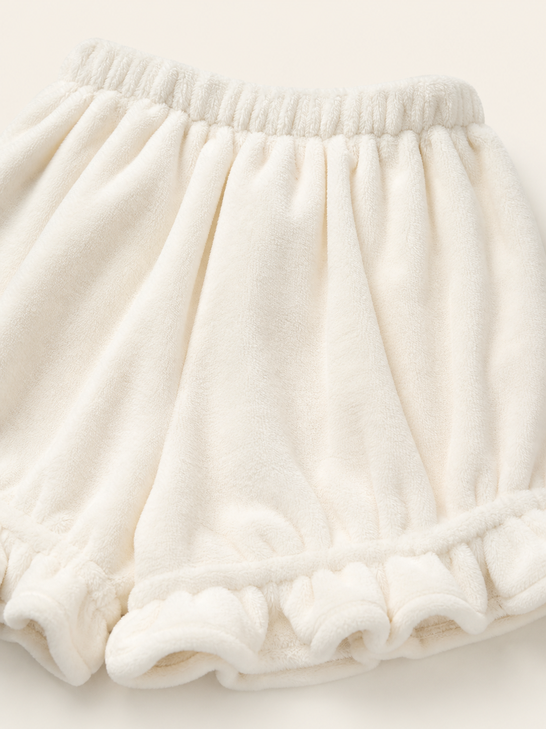 Women's bloomer shorts with ruffles and a tail