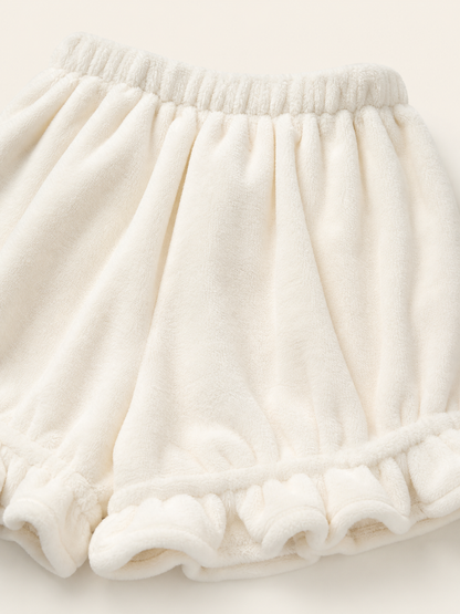 Women's bloomer shorts with ruffles and a tail
