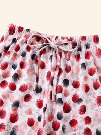 Women's printed set, T-shirt and long pants