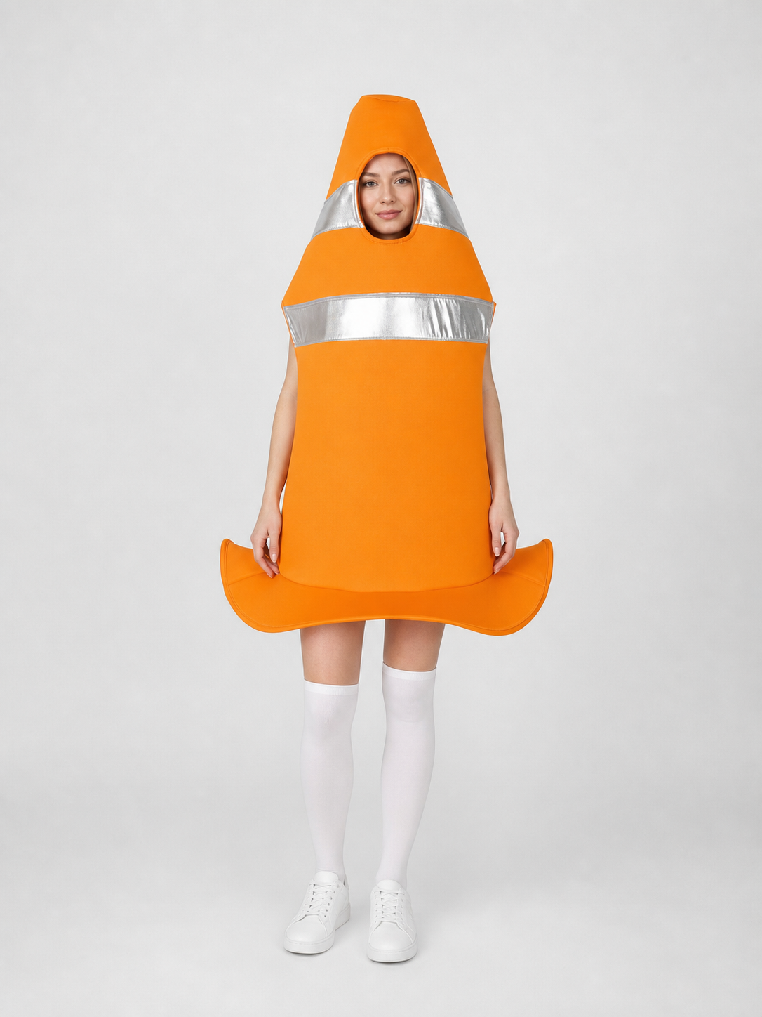 Adult Orange Traffic Cone Costume for Parties
