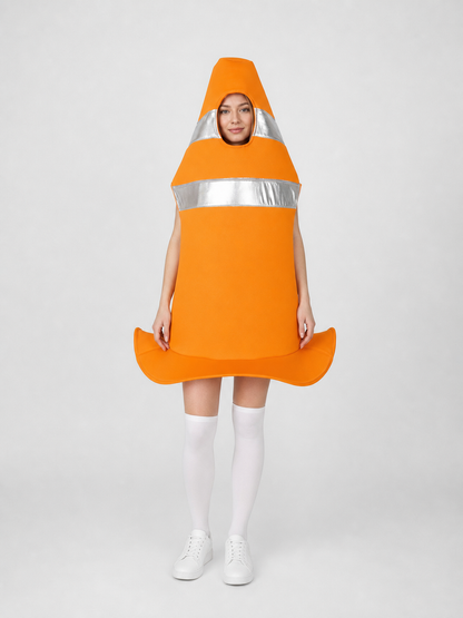 Adult Orange Traffic Cone Costume for Parties