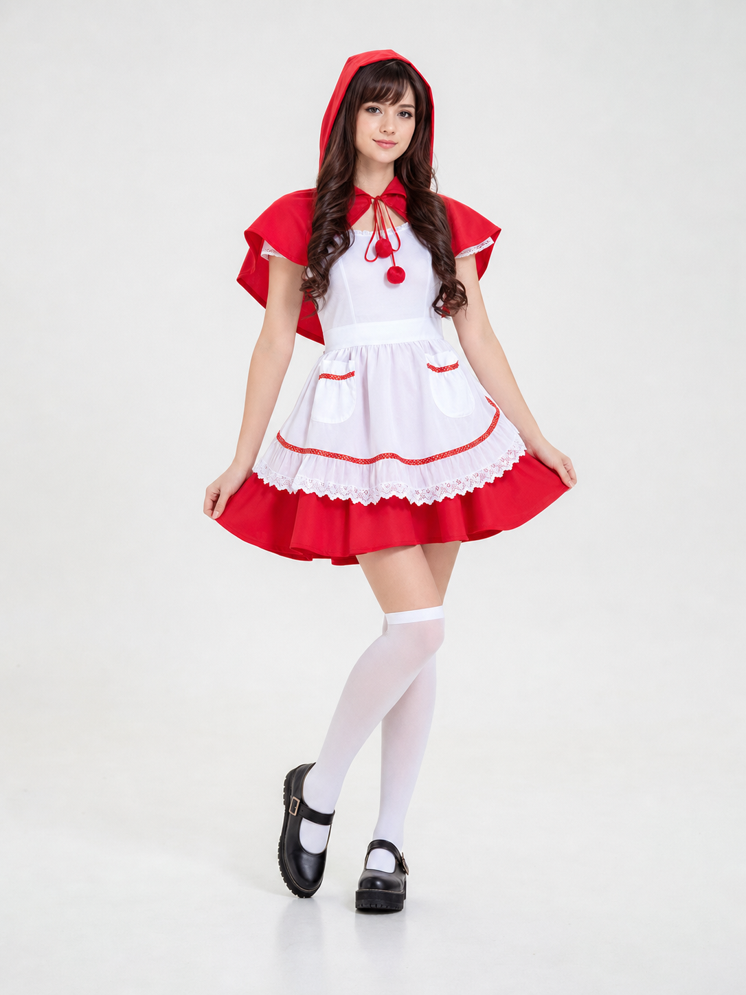 Little Red Riding Hood Costume with Cape and Apron