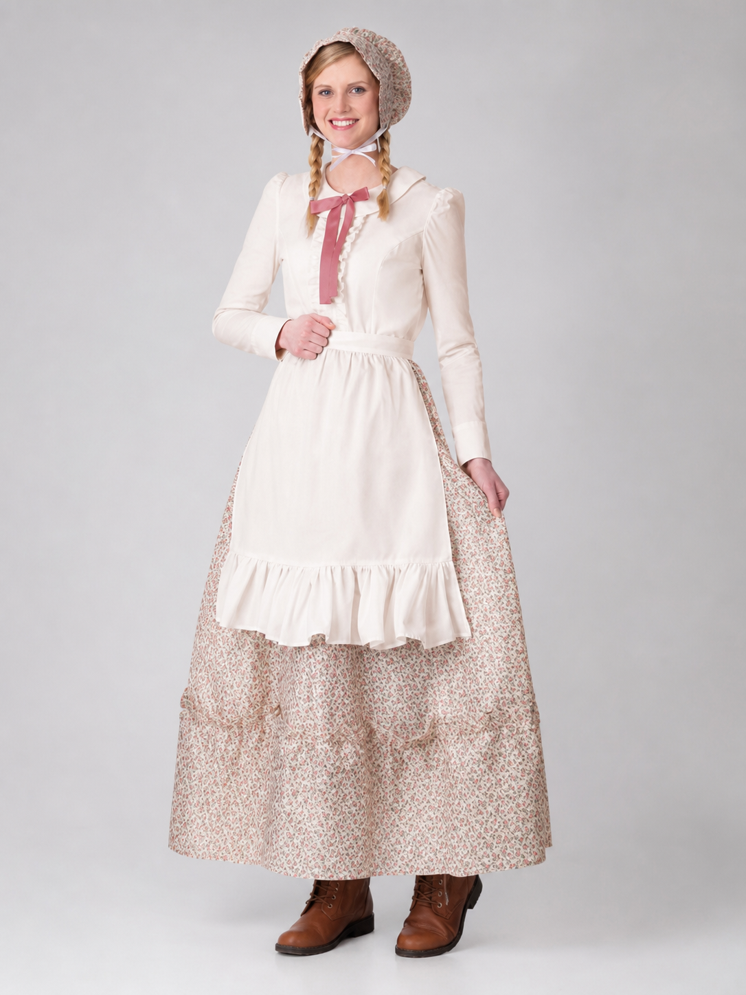 Red Riding Hood Costume with Apron and Bonnet