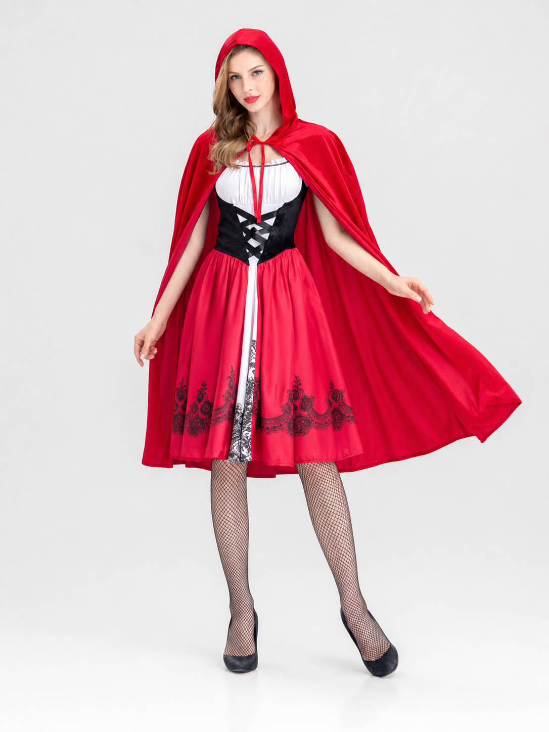 Little Red Riding Hood Costume with Cape and Dress