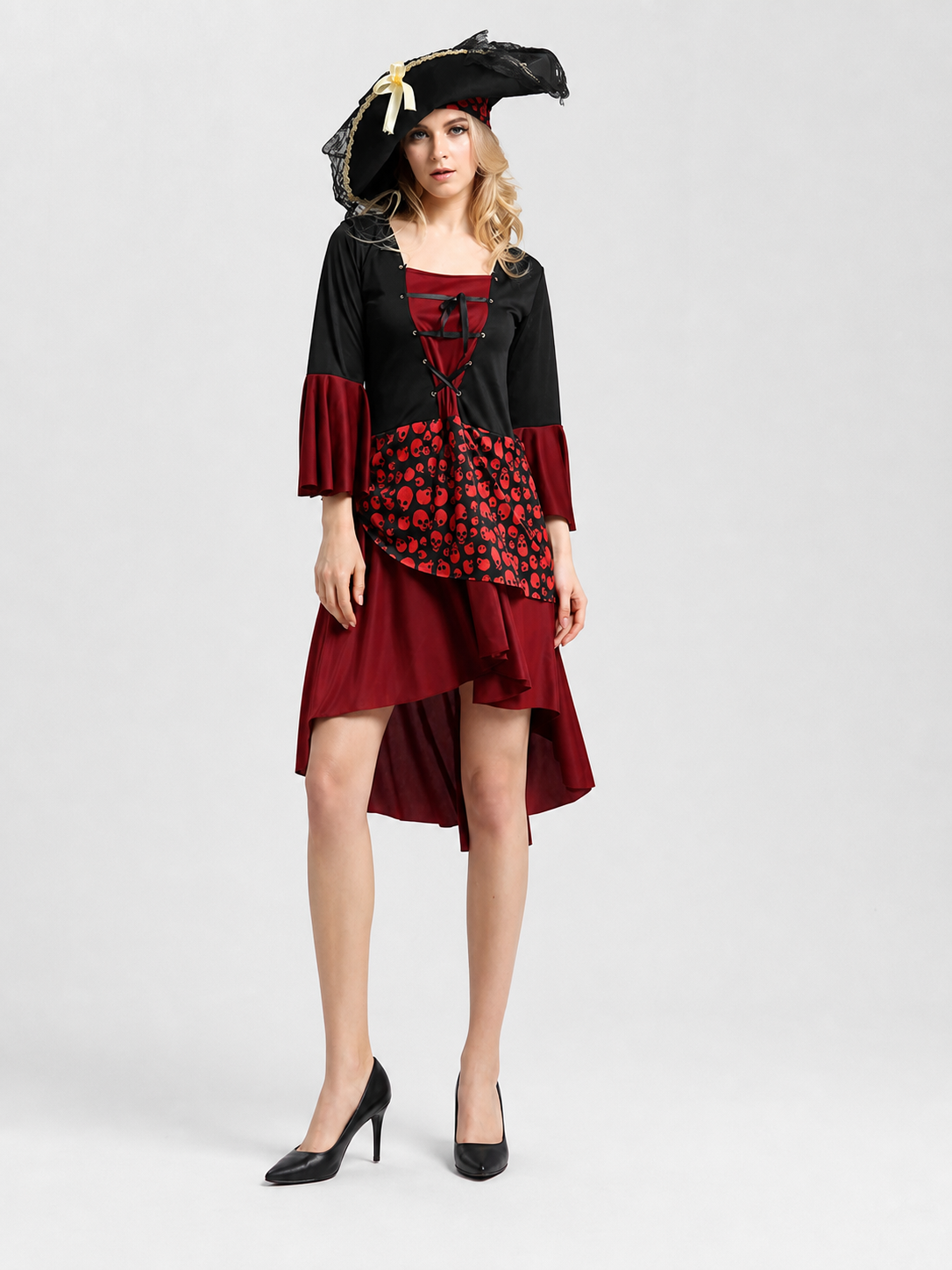 Halloween Pirate Costume with Hat and Dress