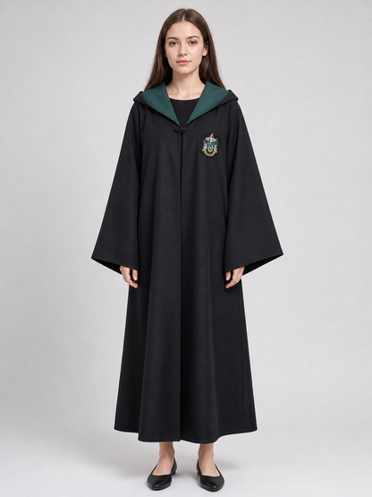 Wizard Robe with Hood and Chest Patch