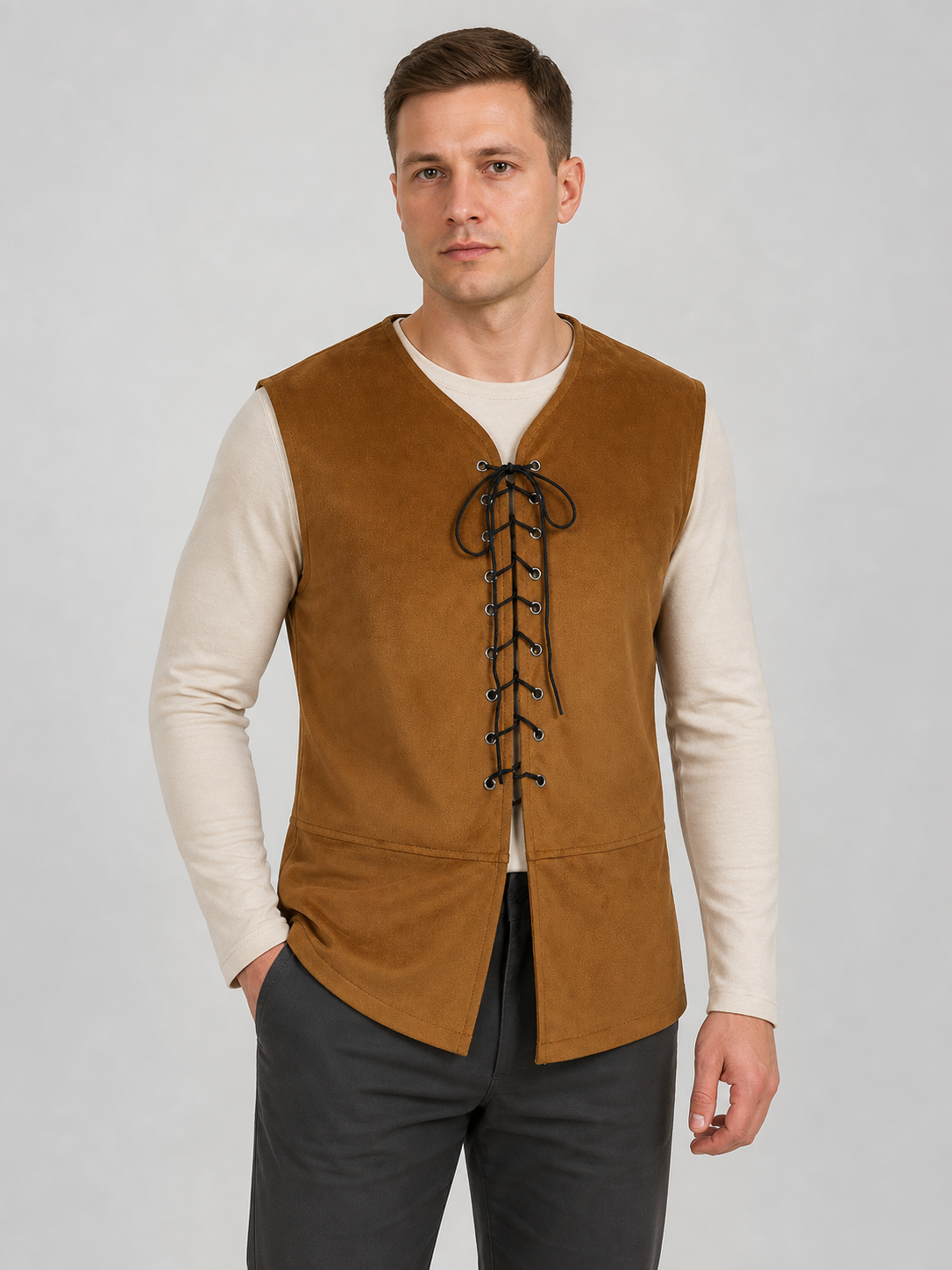 Halloween Medieval-Style Lace-Up Vest