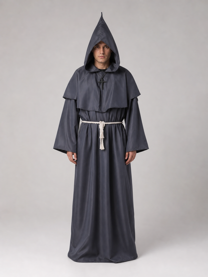 Long Hooded Carnival Robe with Belt
