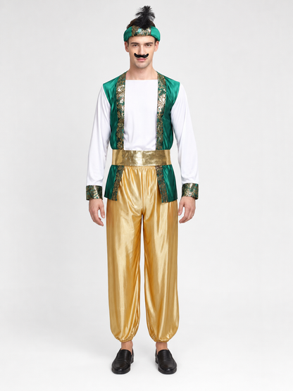 Aladdin Carnival Costume with Vest and Harem Pants
