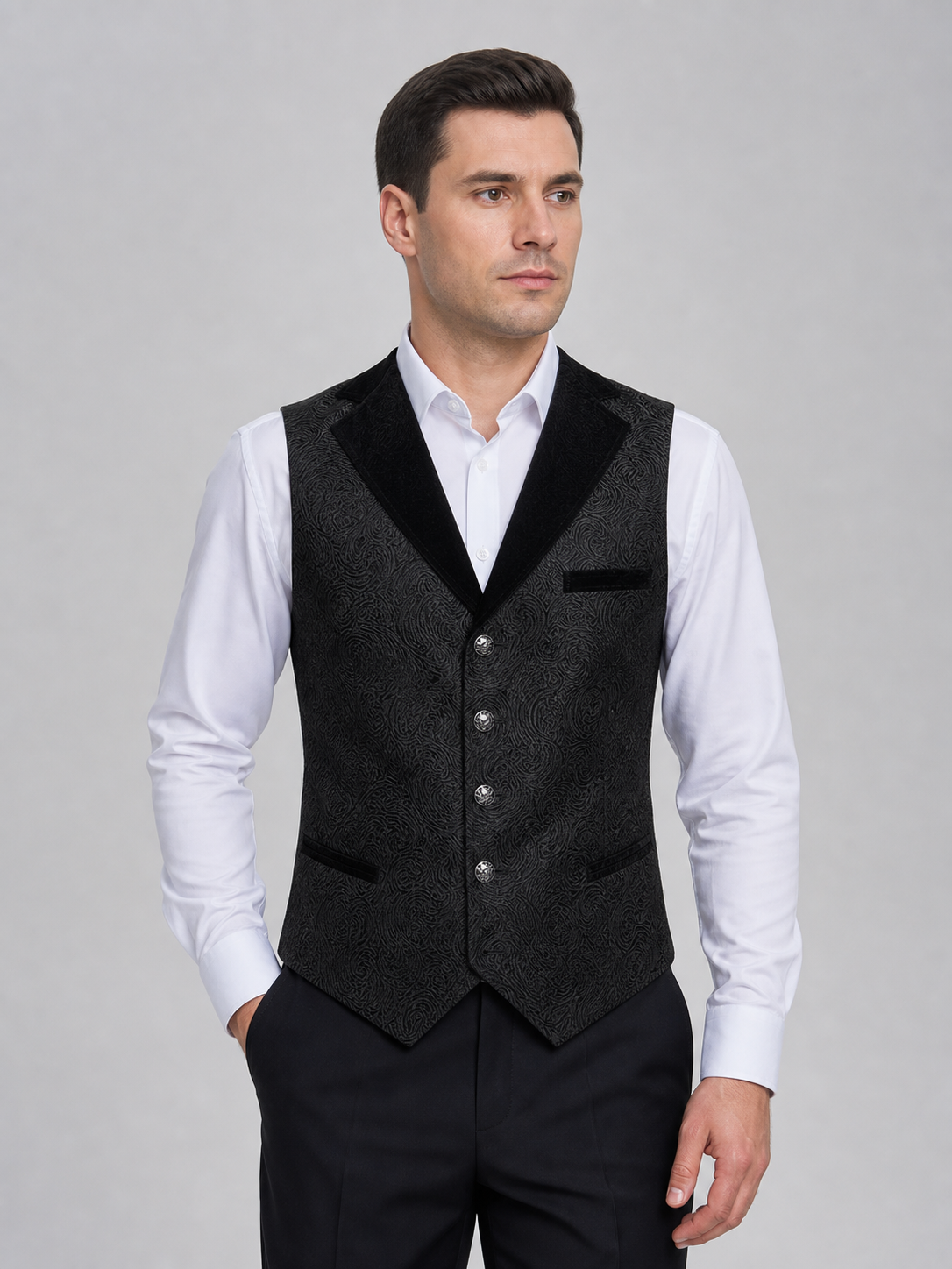 Steampunk Carnival Vest, Black