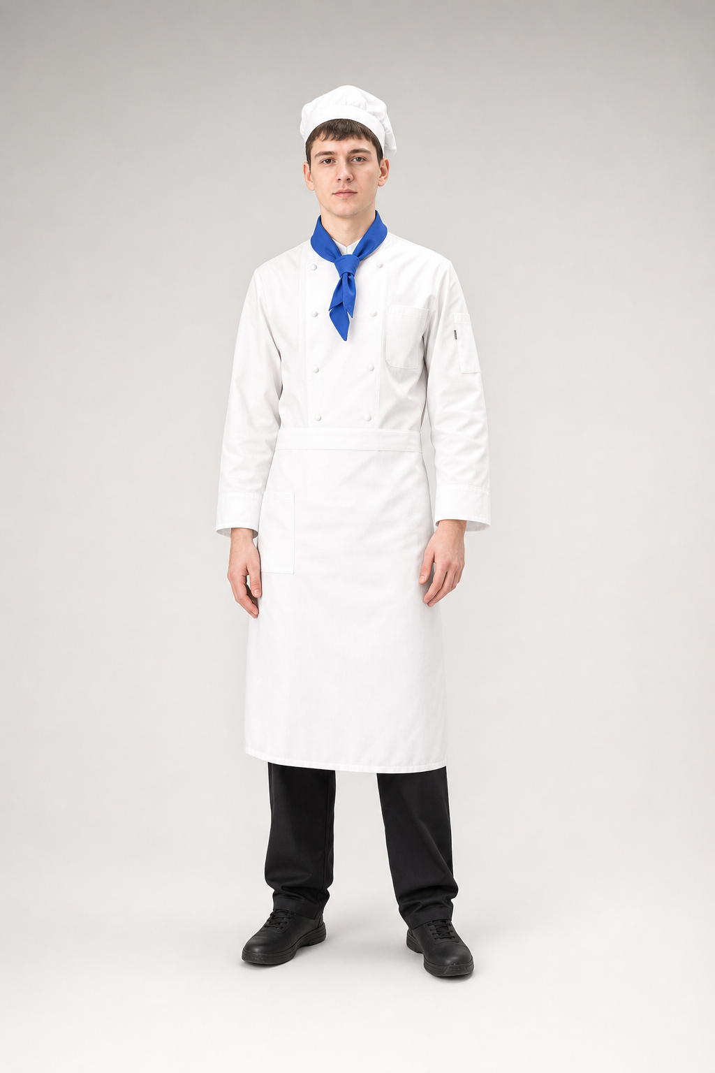 Halloween chef costume with apron and chef hat