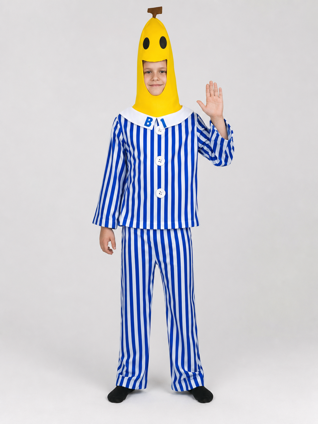 Striped Banana Costume for Halloween and Carnival