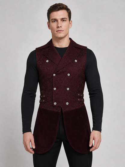 Victorian-Style Suit Vest, Wine