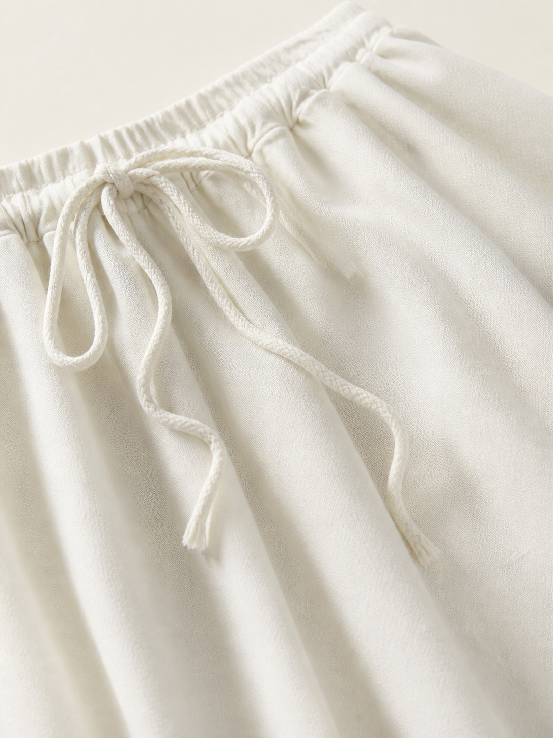 High-Waisted Wide-Leg Drawstring Pants