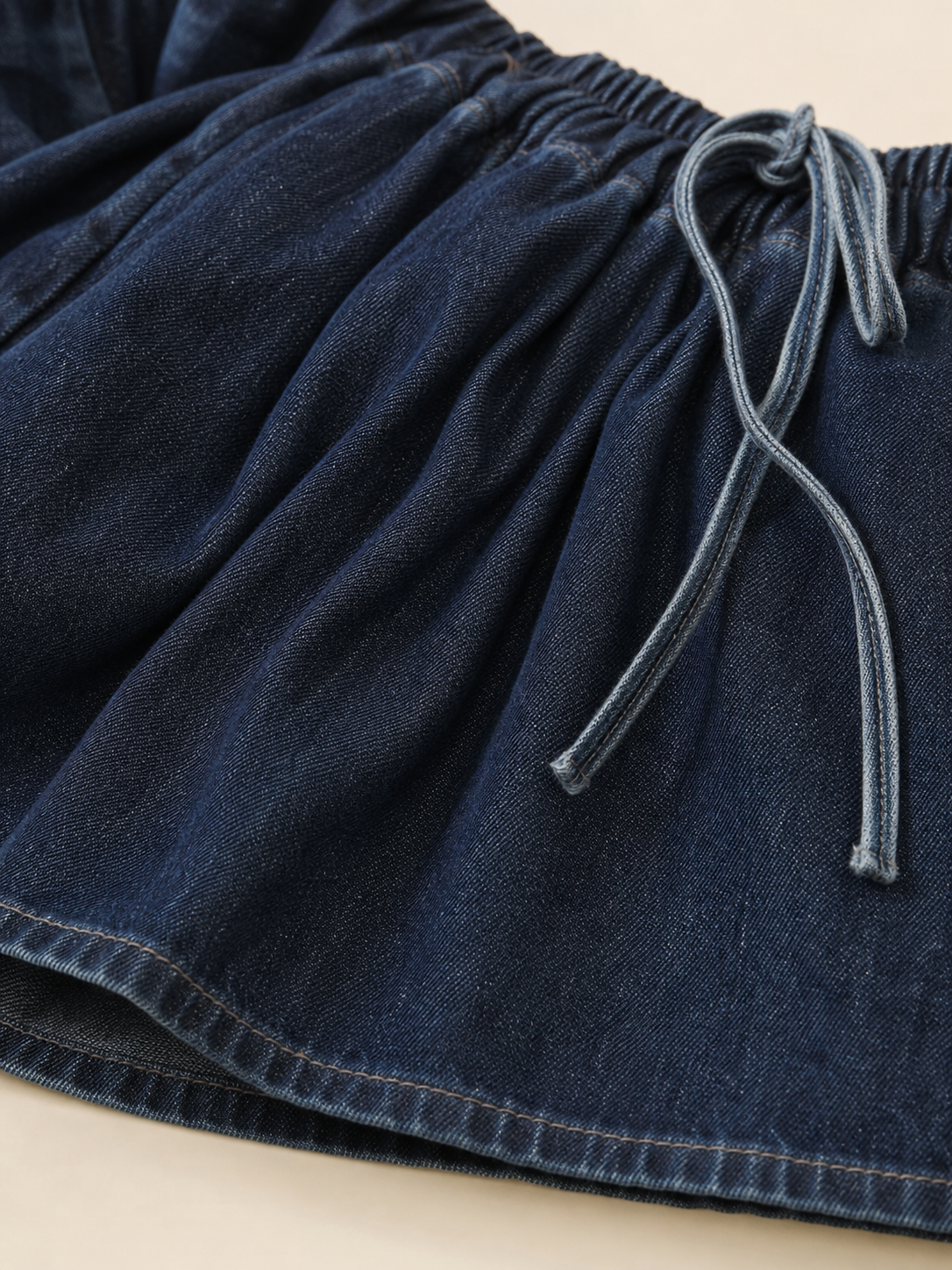 Dark Blue High-Waisted Wide-Leg Jeans