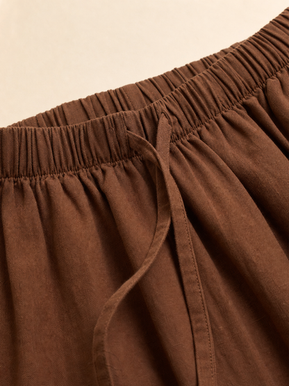 Men's brown cropped jogger pants